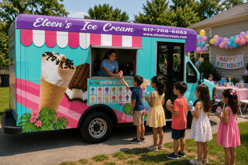 ice cream truck for birthday party
