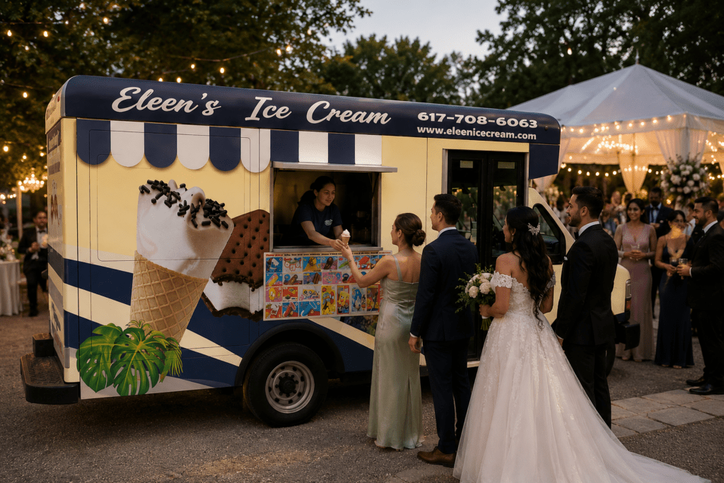 ice cream truck for wedding party